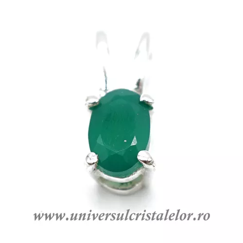 Pandantiv onix verde oval fatetat
