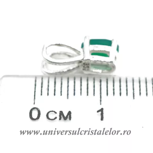 Pandantiv onix verde oval fatetat