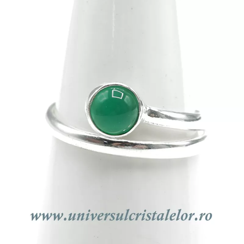 Inel onix verde rotund reglabil Inel onix verde rotund reglabil