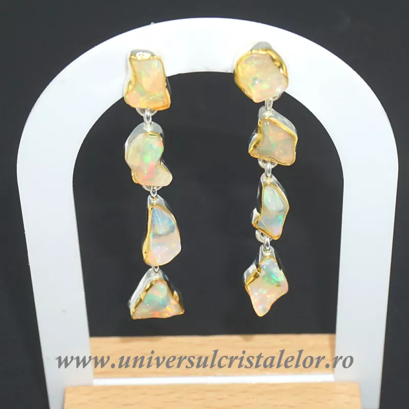 Cercei opal de foc unicat m04 Cercei opal de foc unicat m04