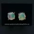 Cercei opal de foc rotund fatetat 5 mm - tip surub (studs)