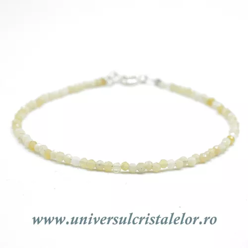Bratara opal galben rotund fatetat - 2,3 mm Bratara opal galben rotund fatetat - 2,3 mm