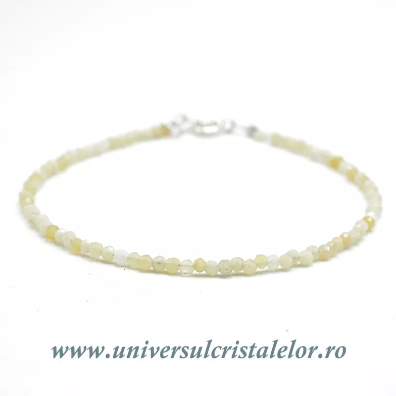 Bratara opal galben rotund fatetat - 2,3 mm Bratara opal galben rotund fatetat - 2,3 mm