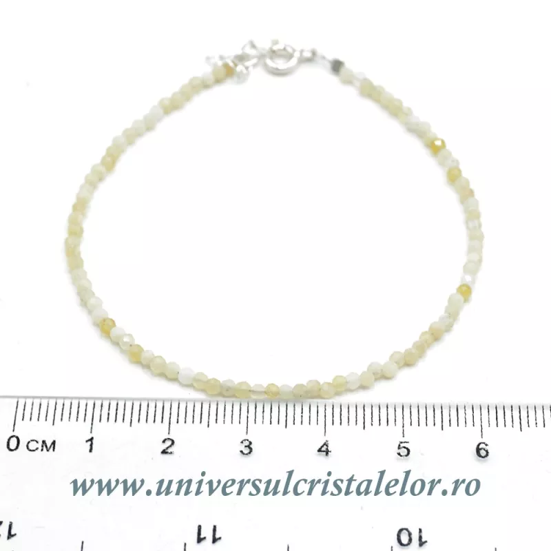 Bratara opal galben rotund fatetat - 2,3 mm Bratara opal galben rotund fatetat - 2,3 mm
