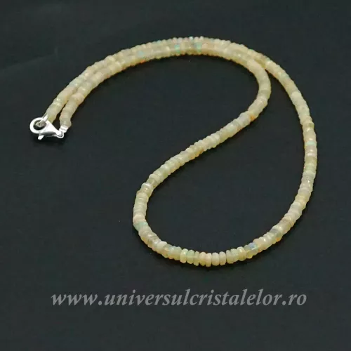 Colier opal galben 4 mm