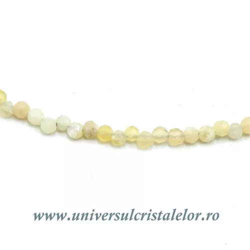 Colier opal galben rotund fatetat - 2,3mm Colier opal galben rotund fatetat - 2,3mm