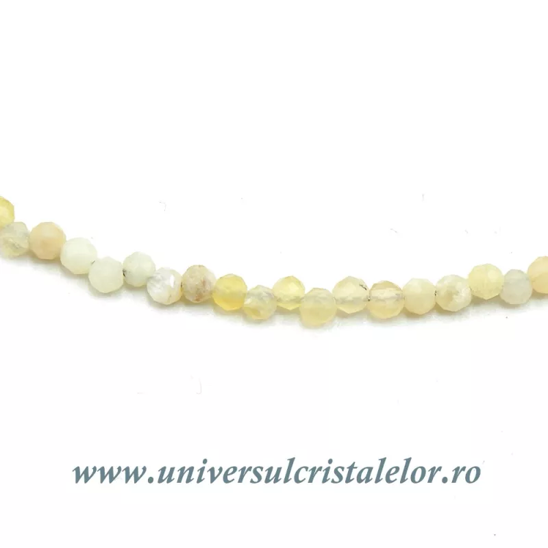 Colier opal galben rotund fatetat - 2,3mm Colier opal galben rotund fatetat - 2,3mm