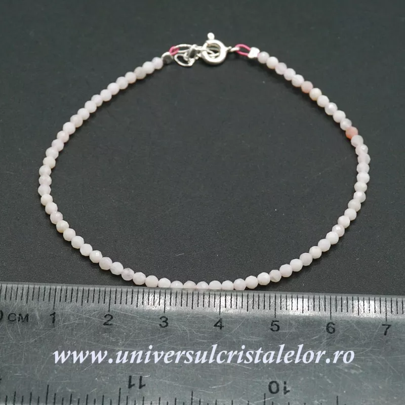 Bratara opal roz rotund fatetat - 2,5 mm Bratara opal roz rotund fatetat - 2,5 mm