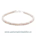 Bratara opal roz rotund fatetat - 3.5mm Bratara opal roz rotund fatetat - 3.5mm