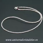 Colier opal roz rotund fatetat - 2,5mm Colier opal roz rotund fatetat - 2,5mm