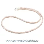 Colier opal roz rotund fatetat - 3,5 mm Colier opal roz rotund fatetat - 3,5 mm