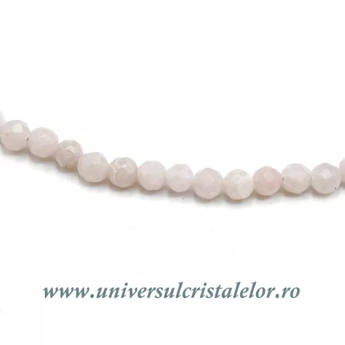 Colier opal roz rotund fatetat - 3,5 mm Colier opal roz rotund fatetat - 3,5 mm