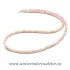 Colier opal roz rotund fatetat - 3.8 mm