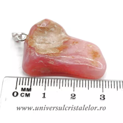 Pandantiv opal roz unicat m1