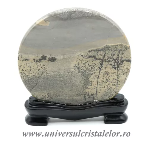 Piatra peisaj placa slefuita pe suport de lemn m3