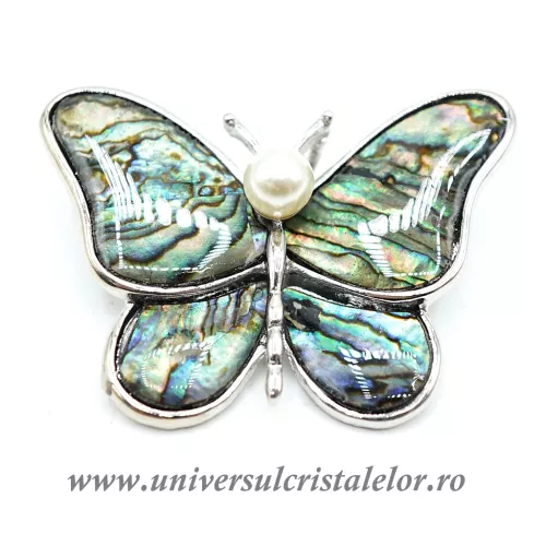 Brosa pandantiv abalone - fluture