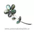 Brosa pandantiv abalone - floare