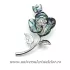 Brosa pandantiv abalone - floare 02