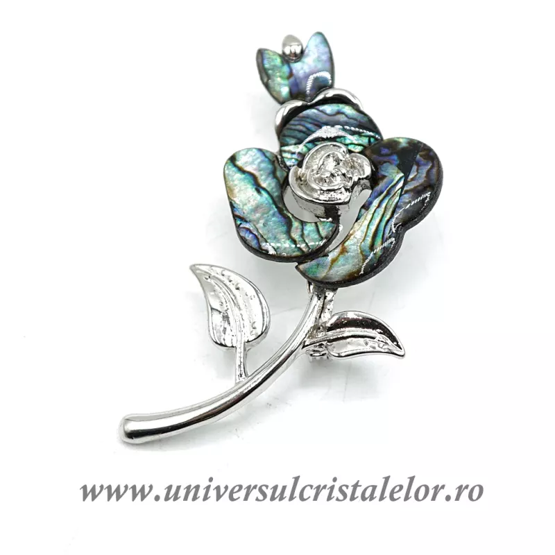 Brosa pandantiv abalone - floare