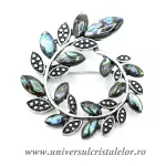 Brosa pandantiv abalone - frunza