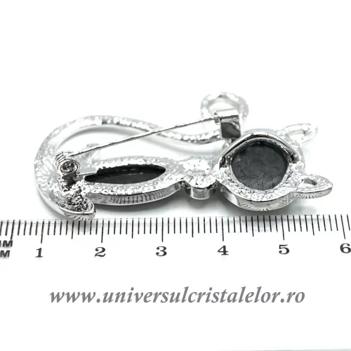 Brosa pandantiv abalone - pisica 04