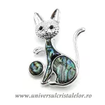 Brosa pandantiv abalone - pisica