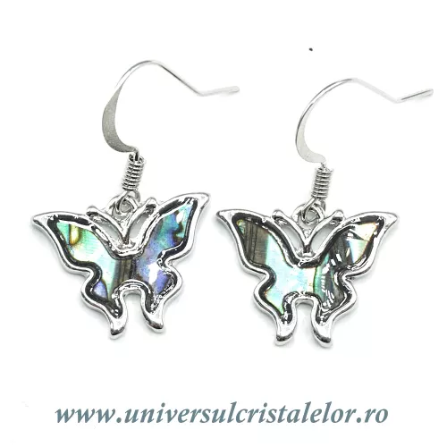 Cercei scoica paua (abalone) fluture Cercei scoica paua (abalone) fluture