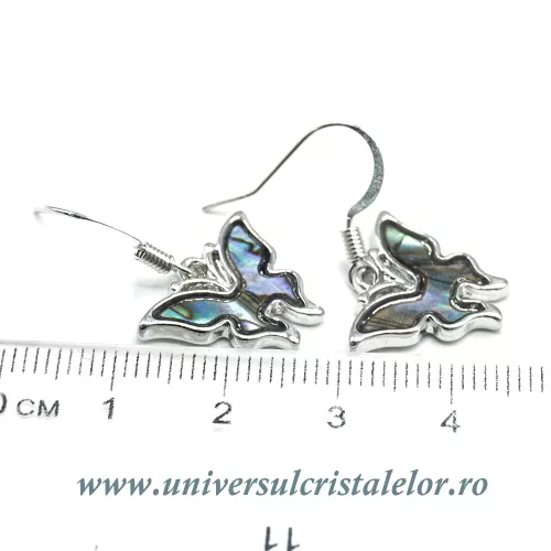 Cercei scoica paua (abalone) fluture Cercei scoica paua (abalone) fluture