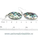 Cercei scoica paua (abalone) ovali