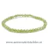 Bratara peridot rotund - 4 mm