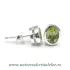Cercei peridot oval fatetat - 7 /9 mm