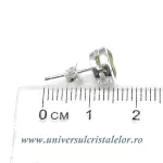 Cercei peridot fatetat oval Cercei peridot fatetat oval