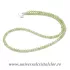 Colier peridot rotund fatetat - 3,7mm