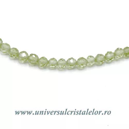 Colier peridot rotund fatetat - 3,7mm Colier peridot rotund fatetat - 3,7mm