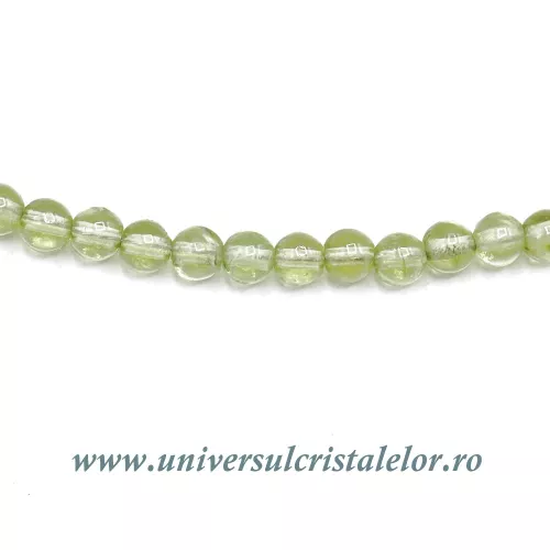 Colier peridot rotund slefuit - 3,5 mm Colier peridot rotund slefuit - 3,5 mm