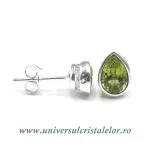Cercei peridot fatetat rotund Cercei peridot fatetat rotund