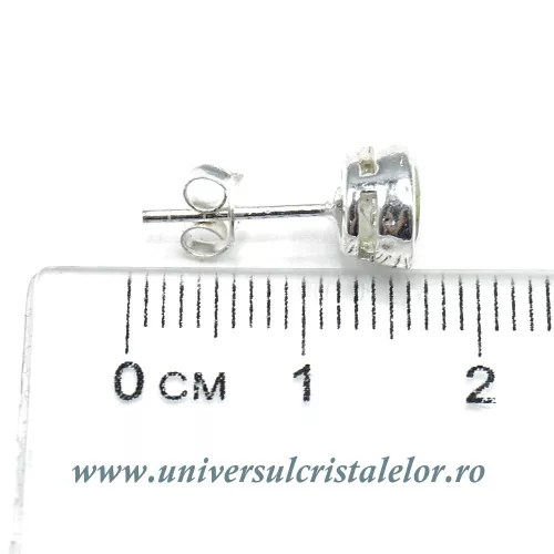 Cercei peridot lacrima fatetat - 6,5/9mm Cercei peridot lacrima fatetat - 6,5/9mm