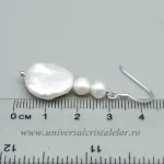 Cercei perle albe argint m2