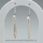 Cercei perle albe argint m3