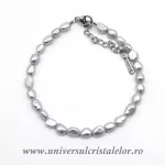 Bratara perle gri m03