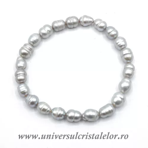 Bratara perle culoare gri m2