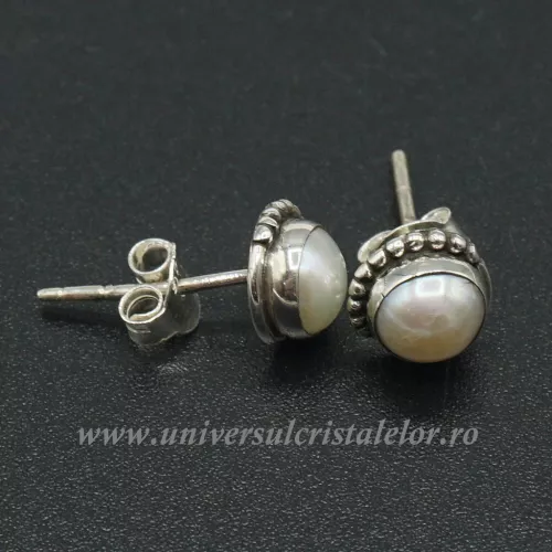 Cercei perle -6 mm