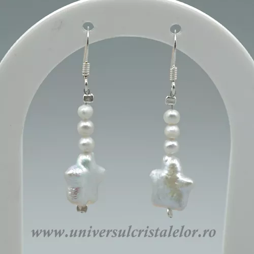Cercei perle albe argint m4