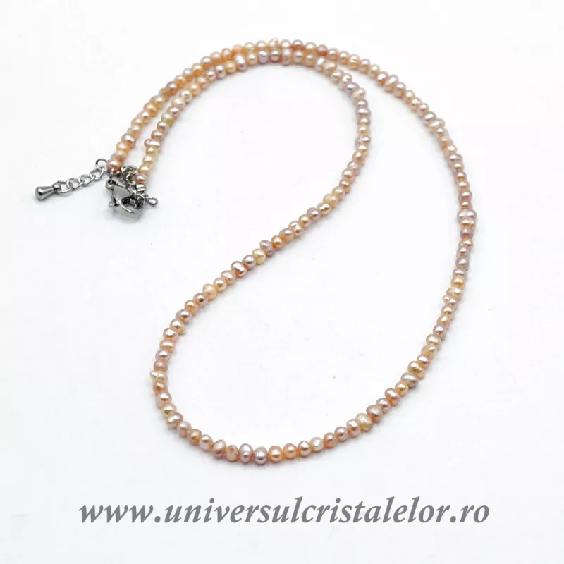 Colier perle cu inchizatoare de inox m1