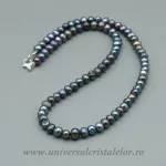 Colier perle naturale negre m1