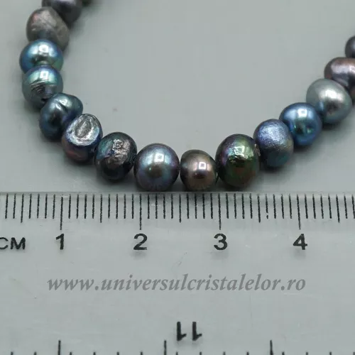 Colier perle naturale negre m1