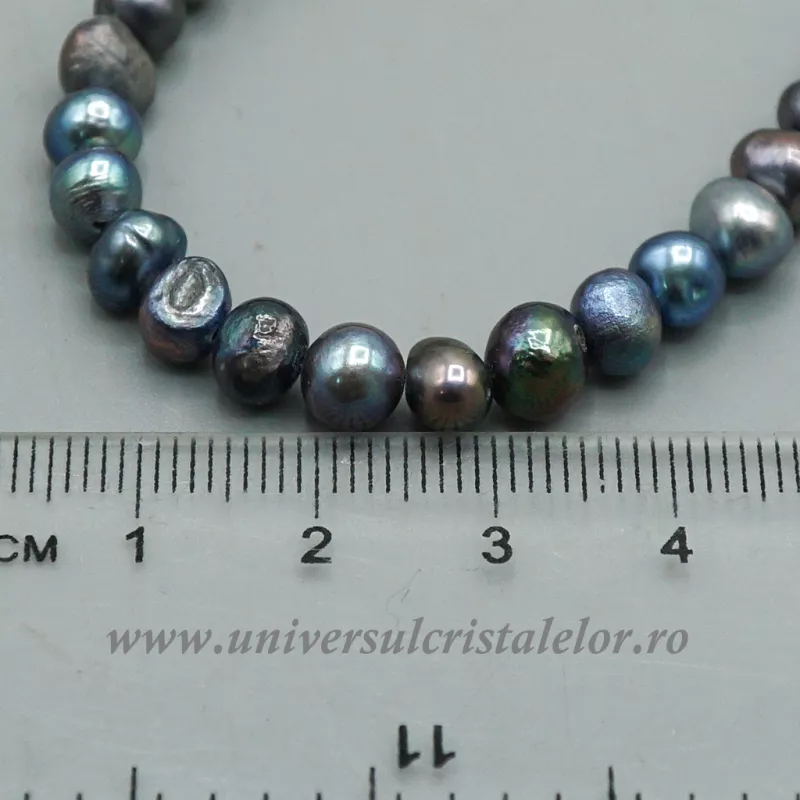 Colier perle naturale negre m1