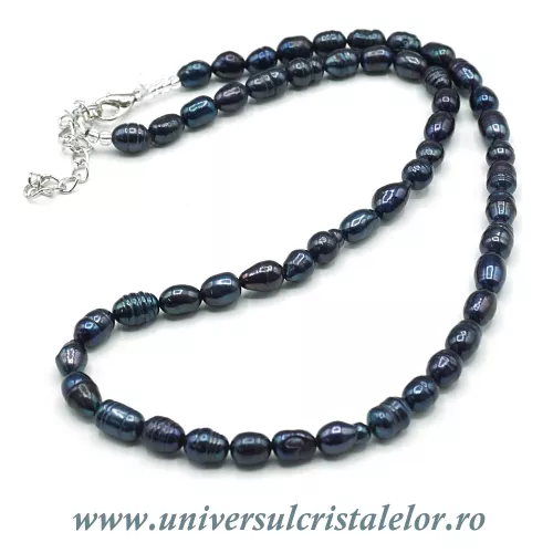 Colier perle naturale negre Colier perle naturale negre