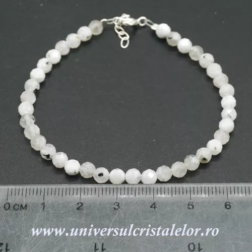 Bratara piatra lunii rotund fatetat - 4,5 mm Bratara piatra lunii rotund fatetat - 4,5 mm