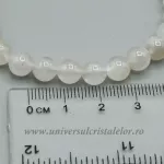 Bratara piatra lunii alba rotund - 6 mm Bratara piatra lunii alba rotund - 6 mm